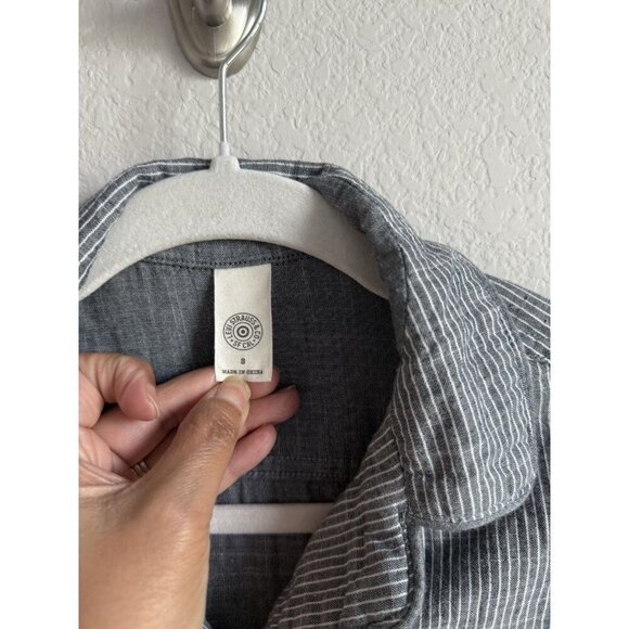 Levi’s Strauss &‎ Co Women's Striped Woven Sleep Shirt w/Pockets Blue Size Small - Picture 8 of 16